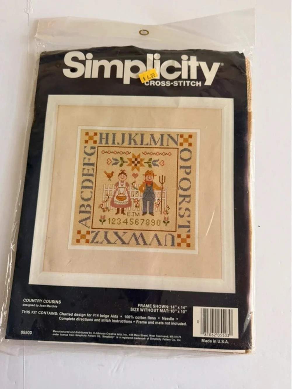 Vintage Mixed Needlework & Cross Stitch Lot Simplicity Dale Burdett Folk Art